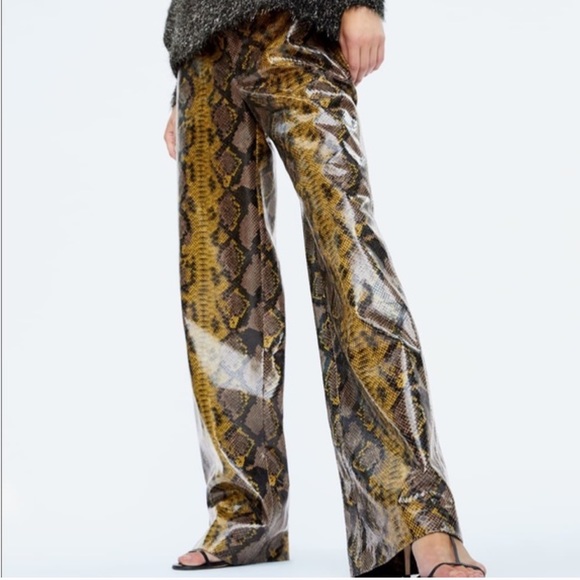 Zara Pants - Zara wide leg snake print pants